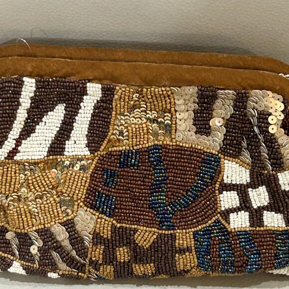 Beaded Sequin Patchwork Design Bag From India to You Tik Tok Viral NWT - Picture 3 of 5